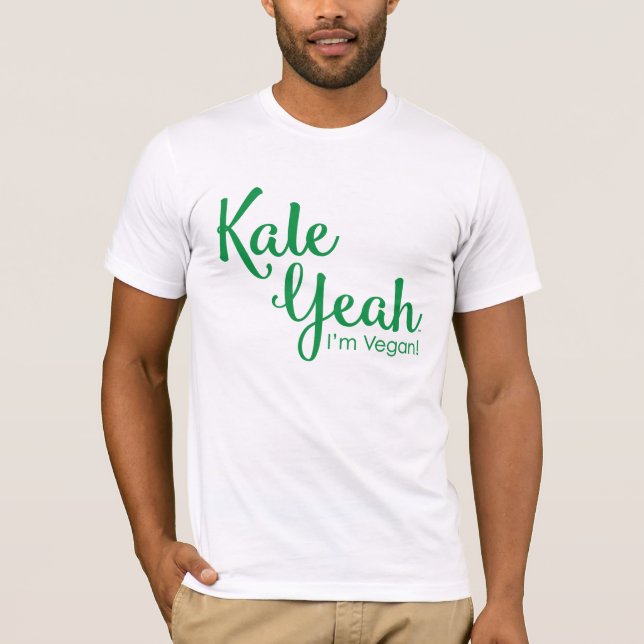 Camiseta Couve yeah eu sou o t-shirt dos homens do Vegan (Frente)