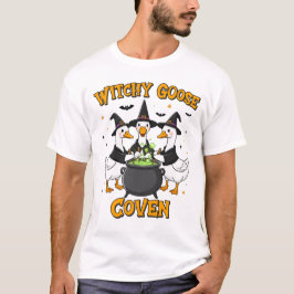 Camiseta Coven de Ganso Bruxo Magia de Halloween