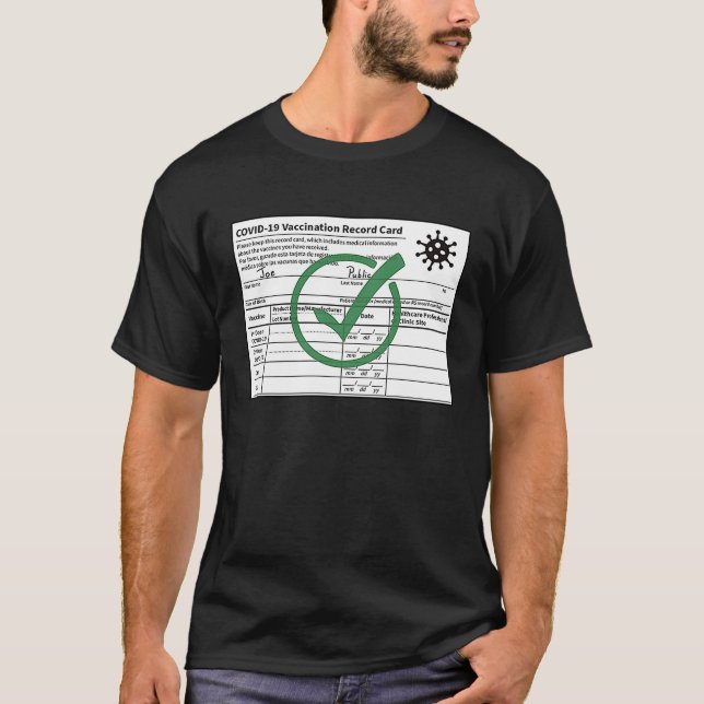 Camiseta COVID 19 Vaccination Record Card Artwork (Frente)