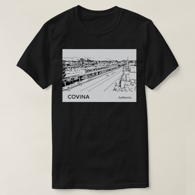Camiseta Covina California TShirt (Frente do Design)