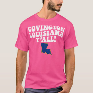 Camiseta Covington LA Flag Cute Southern Say