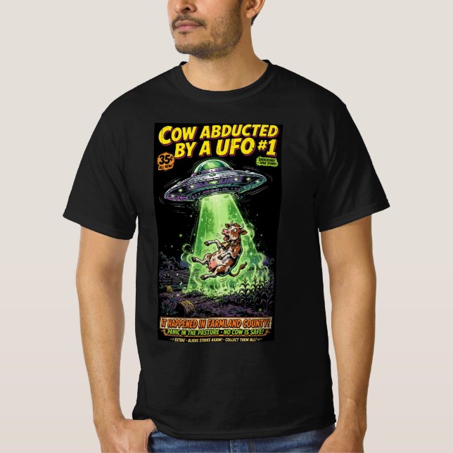 Camiseta Cow Abducted by a UFO #1 (Frente)