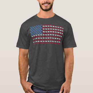 Camiseta Cow American USA Flag Patriotic Farmer Cow Lover D