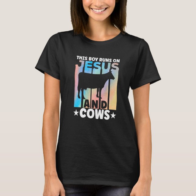Camiseta Cow Apparel Farmer Cows Lover for Boys Premium (Frente)
