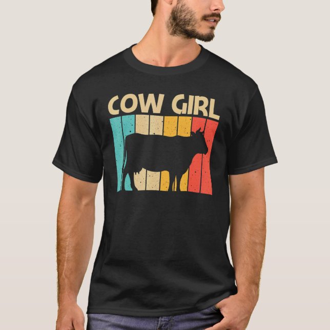 Camiseta Cow For Girls Kids Farm Animal Cow   Dairy Farmer (Frente)