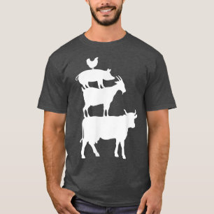 Camiseta Cow Goat Pork Chicken Farmer Animal Country T-Shir