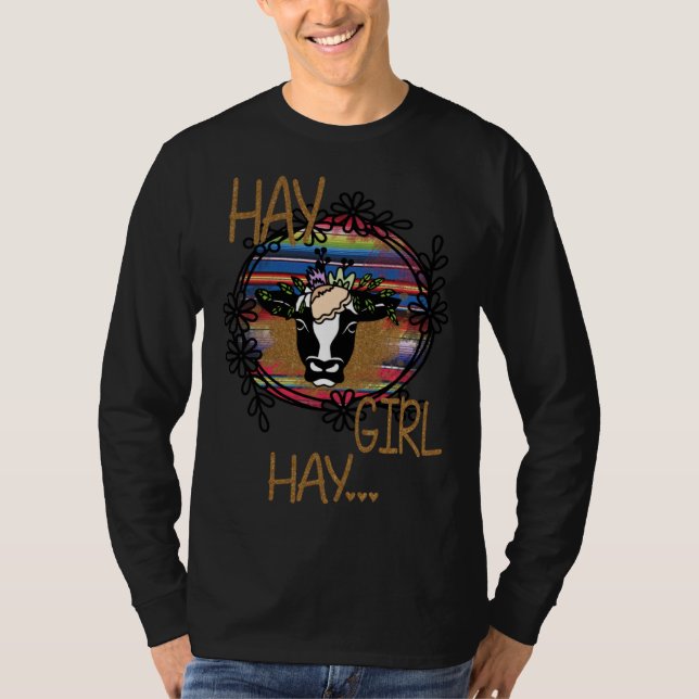 Camiseta Cow Hay Girl Hay  Cow  Heifer (Frente)