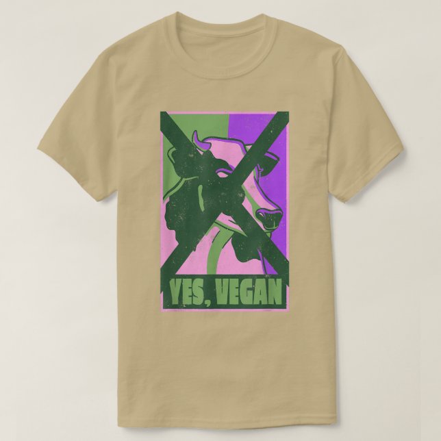 Camiseta Cow Healthy Vegetable Proud Vegetarian Yes Vegan  (Frente do Design)