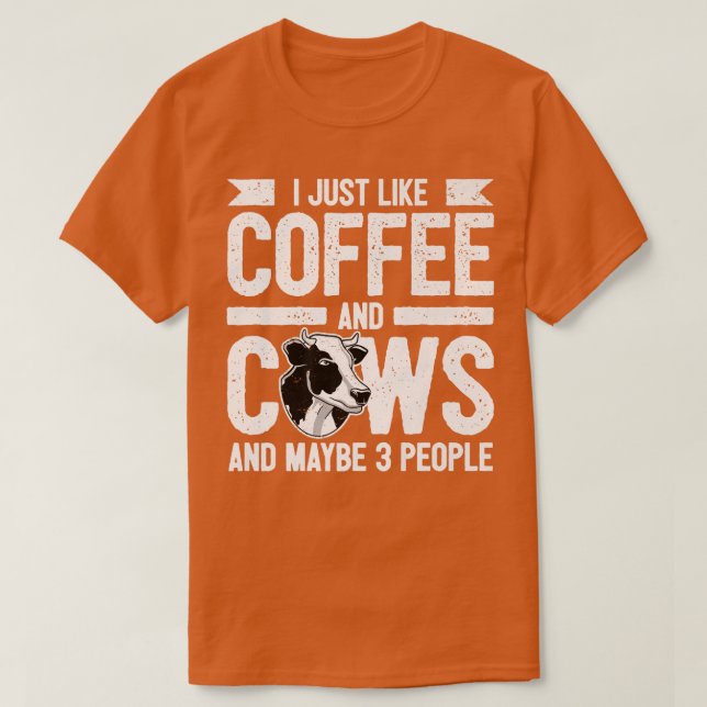 Camiseta Cow Lover Cattle Farmer  Coffee And Cows  (Frente do Design)