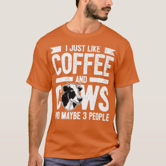 Camiseta Cow Lover Cattle Farmer Coffee And Cows