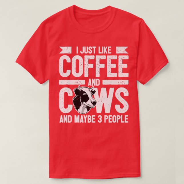 Camiseta Cow Lover Cattle Farmer  Coffee And Cows  (Frente do Design)