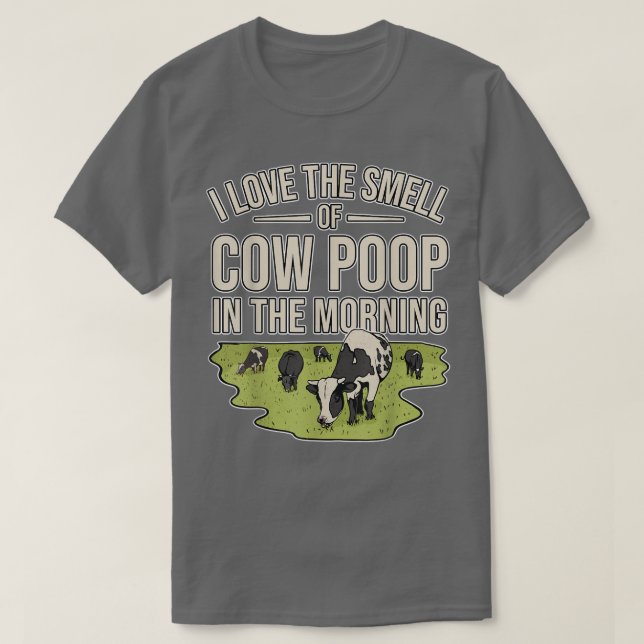 Camiseta Cow Lover Cattle Farmer - I Love The Smell Of Cow  (Frente do Design)