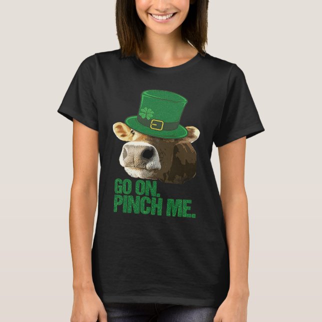 Camiseta Cow Lovers Sarcastic St Patricks Day Leprechaun Co (Frente)
