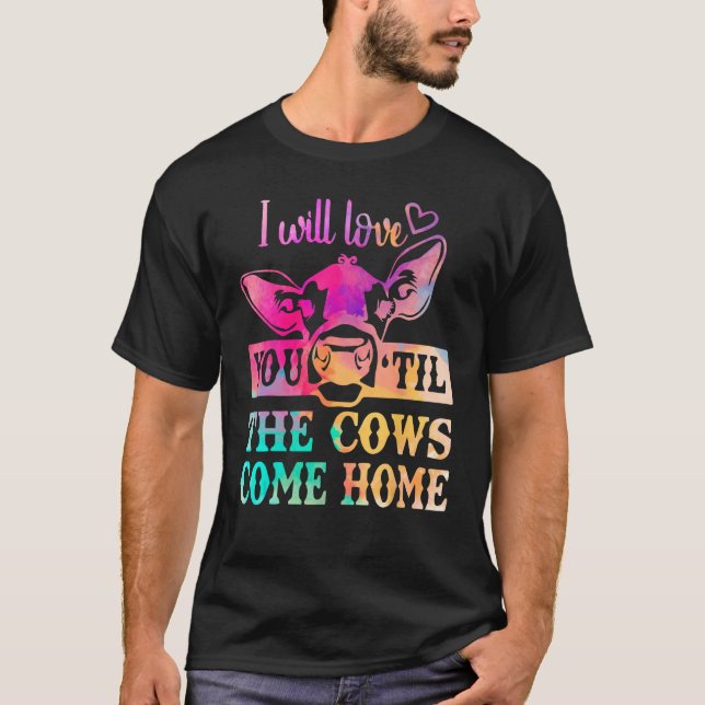 Camiseta Cow  Moo Heifer Mom Mothers Day Father Dad Cows Ho (Frente)