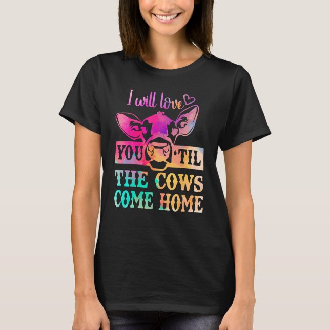 Camiseta Cow  Moo Heifer Mom Mothers Day Father Dad Cows Ho (Frente)