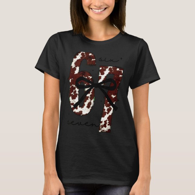 Camiseta Cow Print Six Seven Western 67 Six Seven Coquette  (Frente)