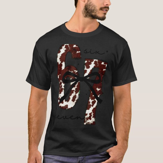Camiseta Cow Print Six Seven Western 67 Six Seven Coquette  (Frente)
