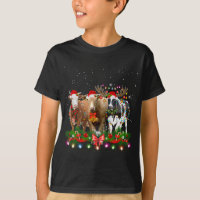 Cow Reindeer Hata Papai noel Natal Luz Engraçada V