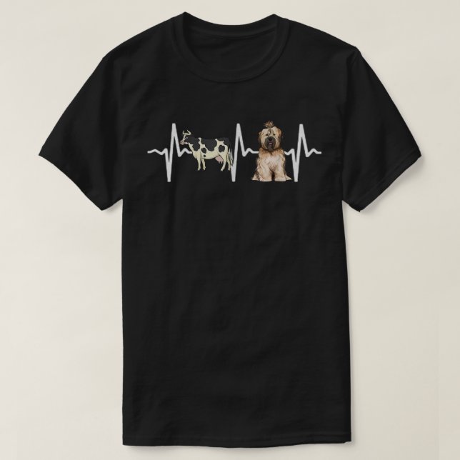 Camiseta Cow Spotted Tibetan Terrier Heartbeat Dog Lover  (Frente do Design)