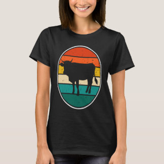 Camiseta Cow Sunset Vintage