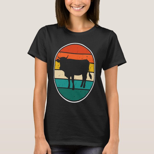 Camiseta Cow Sunset Vintage (Frente)