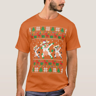 Camiseta Cow Ugly Christmas Sweater Funny Dabbing Cow Xmas 