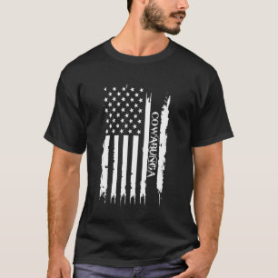 Camiseta Cowabunga Estados Unidos Desgastado c Bandeira dos