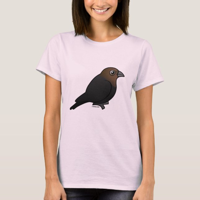 Camiseta Cowbird de cabeça castanha (Frente)