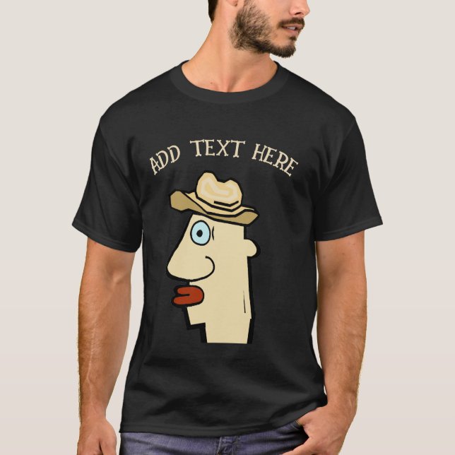 Camiseta Cowboy, adicionar texto (Frente)