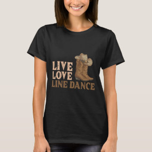 Camiseta Cowboy Boots Line Dancing Country Hail Love Li