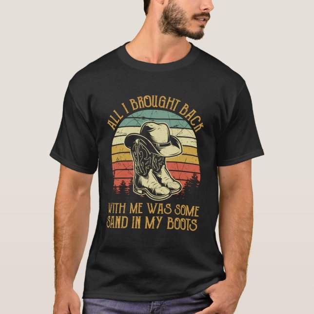 Camiseta Cowboy Boots Sand In My Boots Southern Western (Frente)