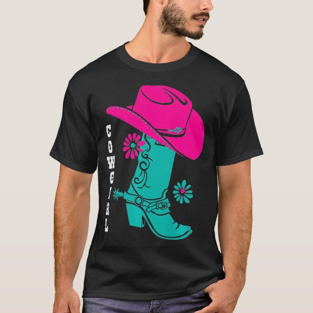 Camiseta Cowboy Boots Western Rodeo Cowboys (Frente)
