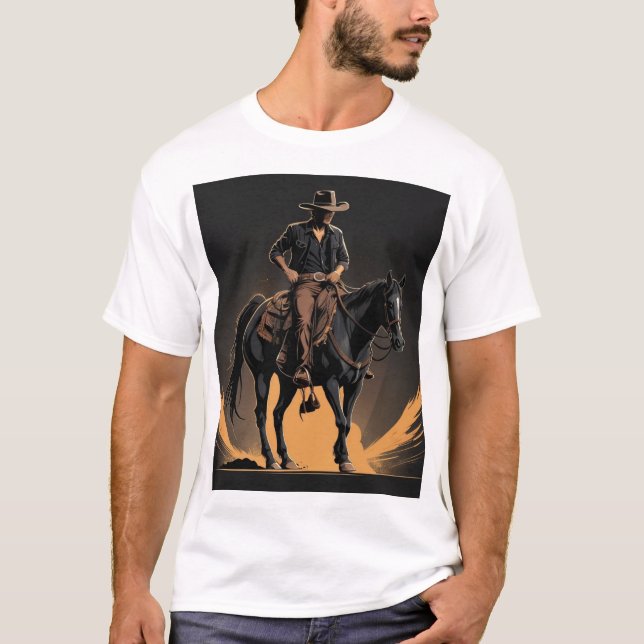 Camiseta Cowboy com seu cavalo (Frente)