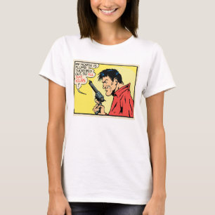 Camiseta Cowboy Cool da Era de Ouro • Arte Pop Outlaw Weste