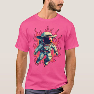 Camiseta Cowboy Cósmico - Astronauta em Chamas Tee