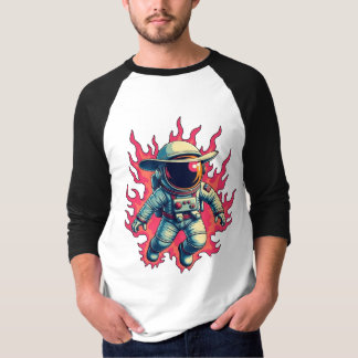 Camiseta Cowboy cósmico - Astronauta na Chama