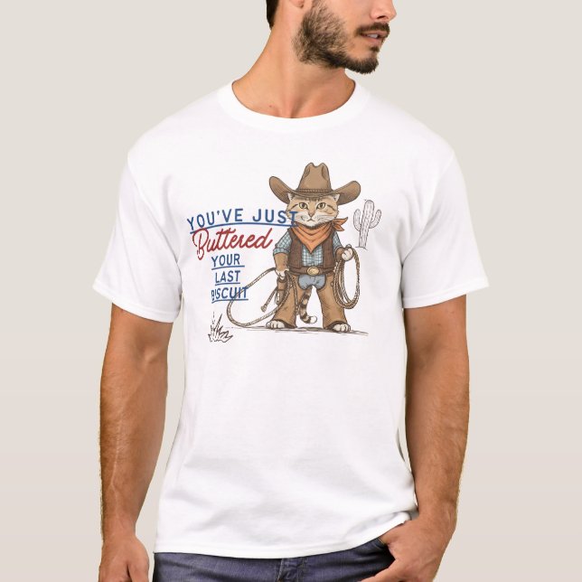 Camiseta Cowboy Cowboy, citação do Sul Humor, oeste (Frente)