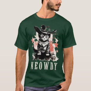 Camiseta Cowboy Cowboy Engraçado Meow Howdy Meowdy 6