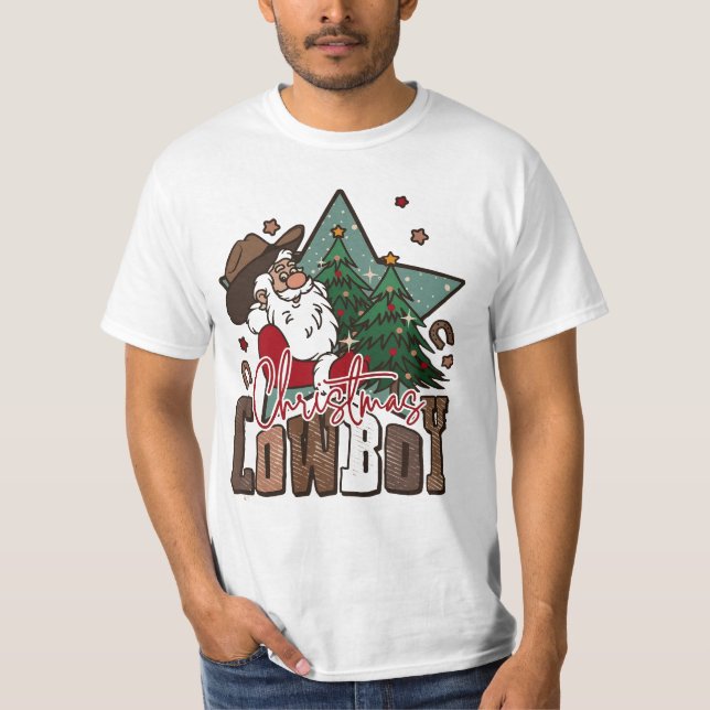 Camiseta Cowboy de Natal, Oeste de Natal, Natal, Sa (Frente)