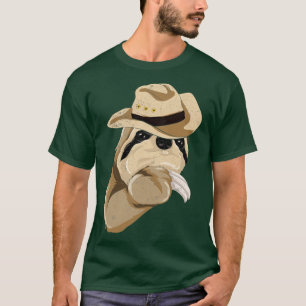 Camiseta Cowboy do campo que era preguiçoso e morena