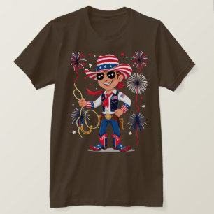 Camiseta Cowboy Estrelado – Celebração do Dia 4 de Julho De