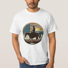 Camiseta cowboy feriado nos eua, cowboy feriado nos eua cam