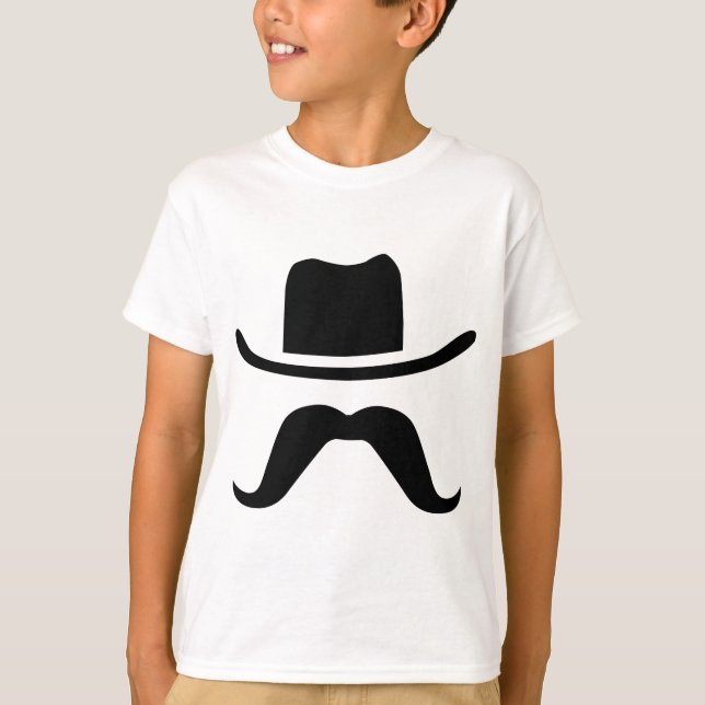 Camiseta Cowboy Hat e Mustache (Frente)