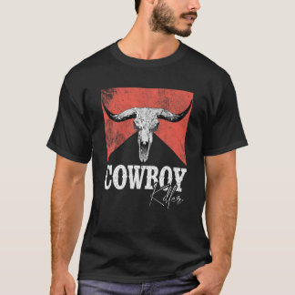 Camiseta Cowboy Killers Bull Skull Howdy Punchy Western Cou