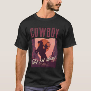 Camiseta Cowboy Leve-Me Longe Música Country Ocidental Esti