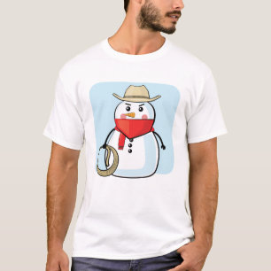 Camiseta Cowboy Neve - Ilustração Engraçada
