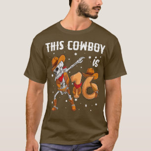 Camiseta Cowboy Ocidental Dabbing Skeleton, 16º b, 16 anos
