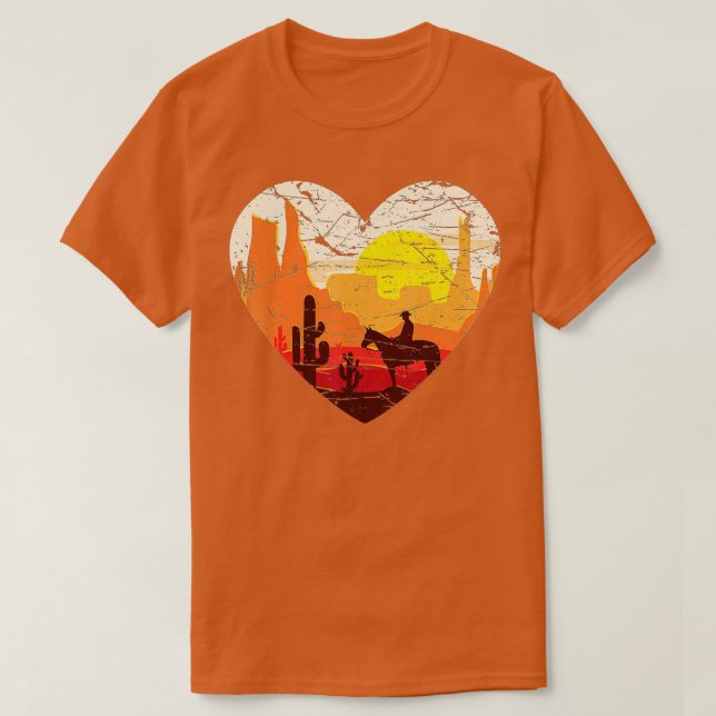 Camiseta Cowboy Oeste do Cavalo Equestre Ro (Frente do Design)