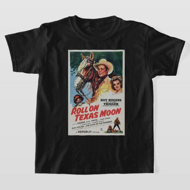 Camiseta Cowboy Poster Roll Na Moon Do Texas (Postura )