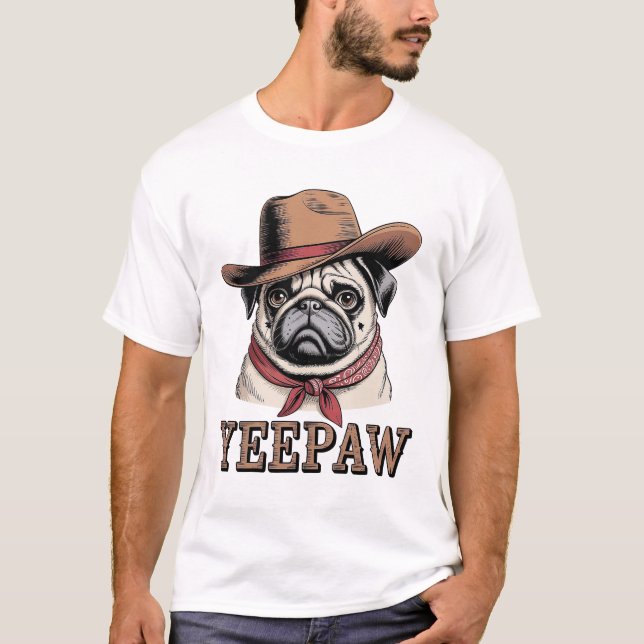 Camiseta Cowboy Pug (Frente)
